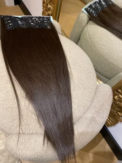 Best 7 fasce liscia con clip castano scuro Extension Castane