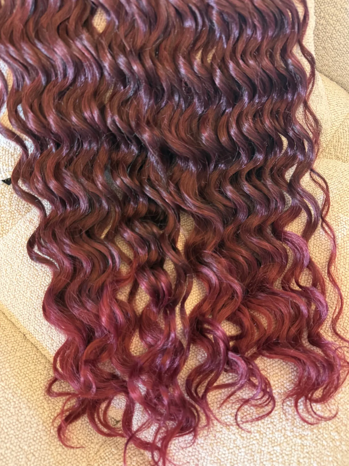 Fashion 7 fasce onde morbide con clip rosso t1b/burg Extension Rosse|Code Basi Castane