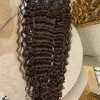 Discount 7 fasce Ricce con clip Castano Scuro Extension Castane