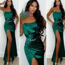 Sale Abito a sirena con push up e incrocio vari colori Abiti