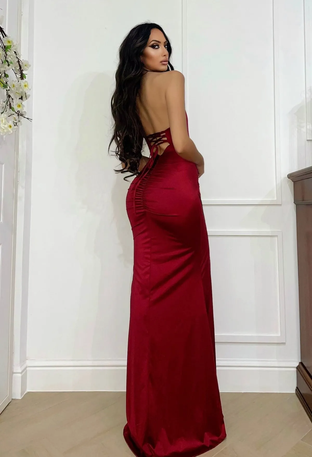 Sale Abito a sirena con push up e incrocio vari colori Abiti