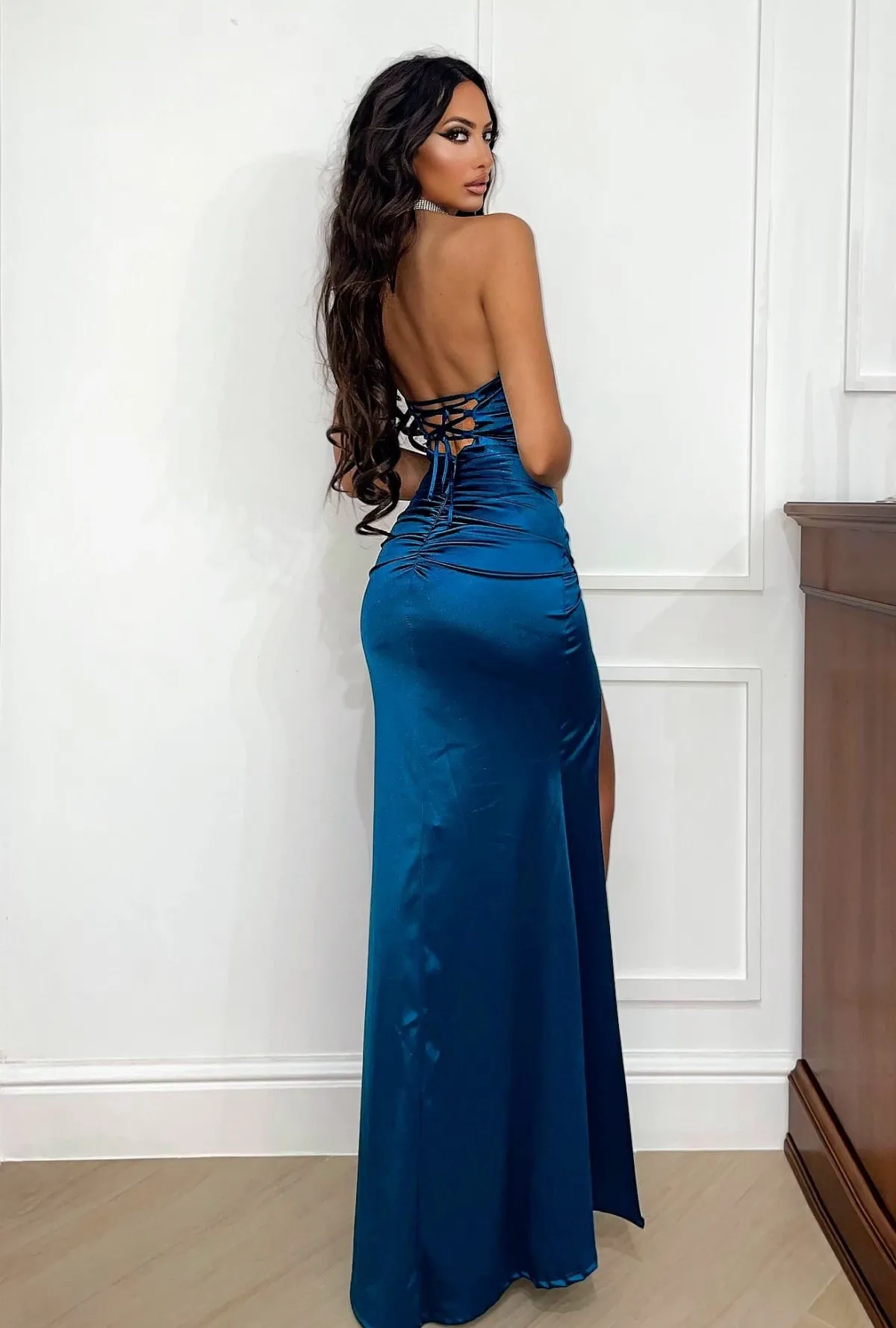 Sale Abito a sirena con push up e incrocio vari colori Abiti