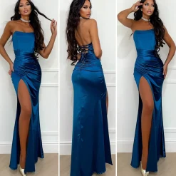 Sale Abito a sirena con push up e incrocio vari colori Abiti