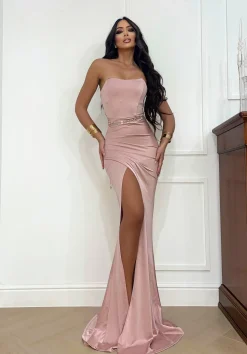 Sale Abito a sirena con push up e incrocio vari colori Abiti
