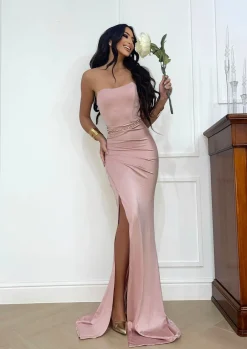 Sale Abito a sirena con push up e incrocio vari colori Abiti
