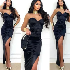 Sale Abito bustier nero Abiti