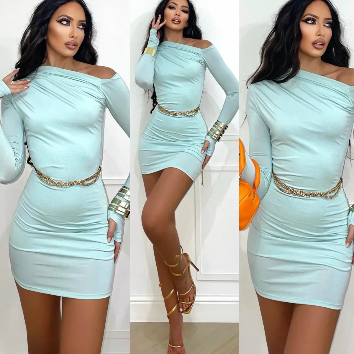 Outlet Abito corto con scollo Tiffany Abiti