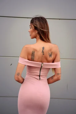 Discount Abito da damigella con spacco aderente schiena scoperta | consegna 24/48h Abiti