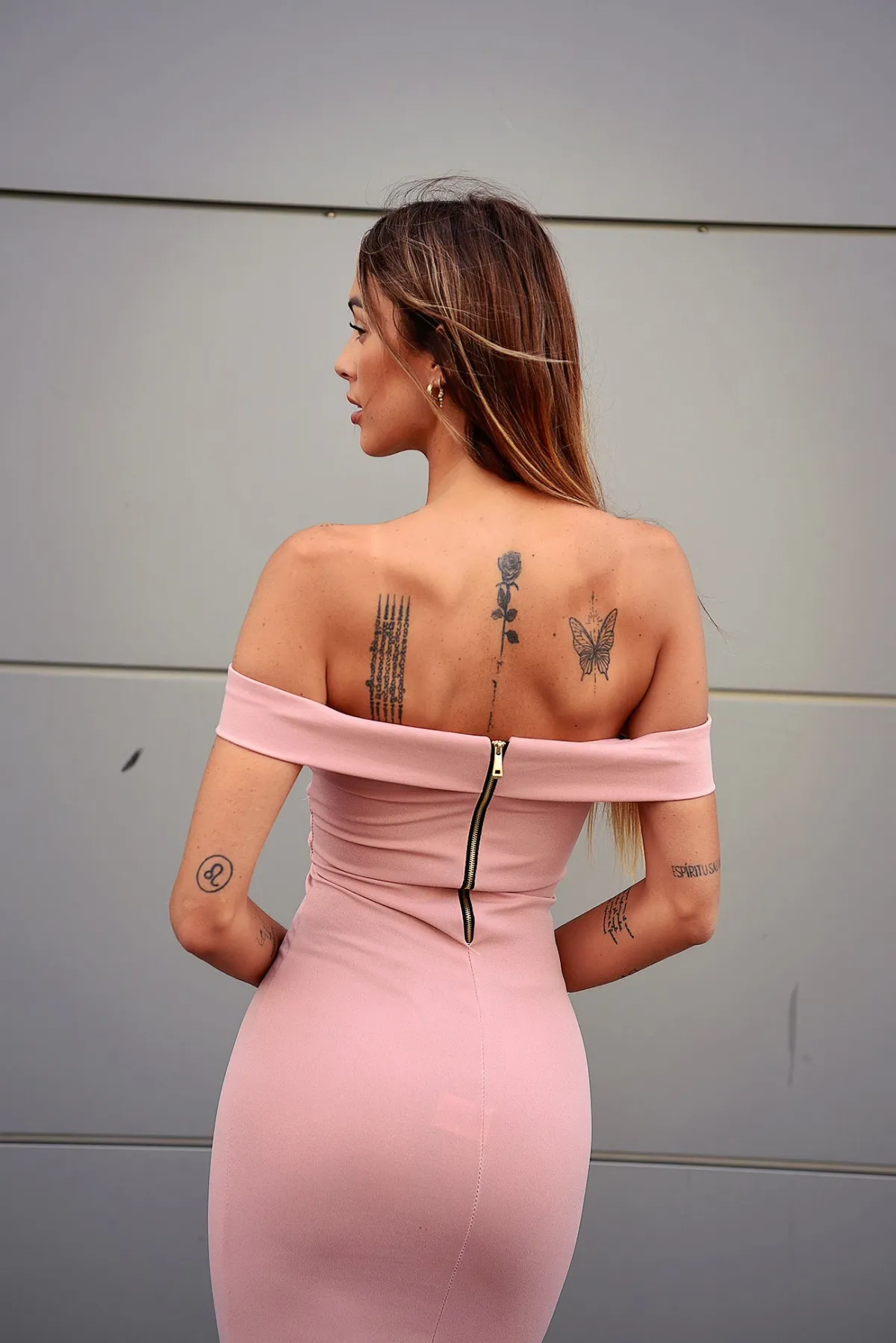 Discount Abito da damigella con spacco aderente schiena scoperta | consegna 24/48h Abiti