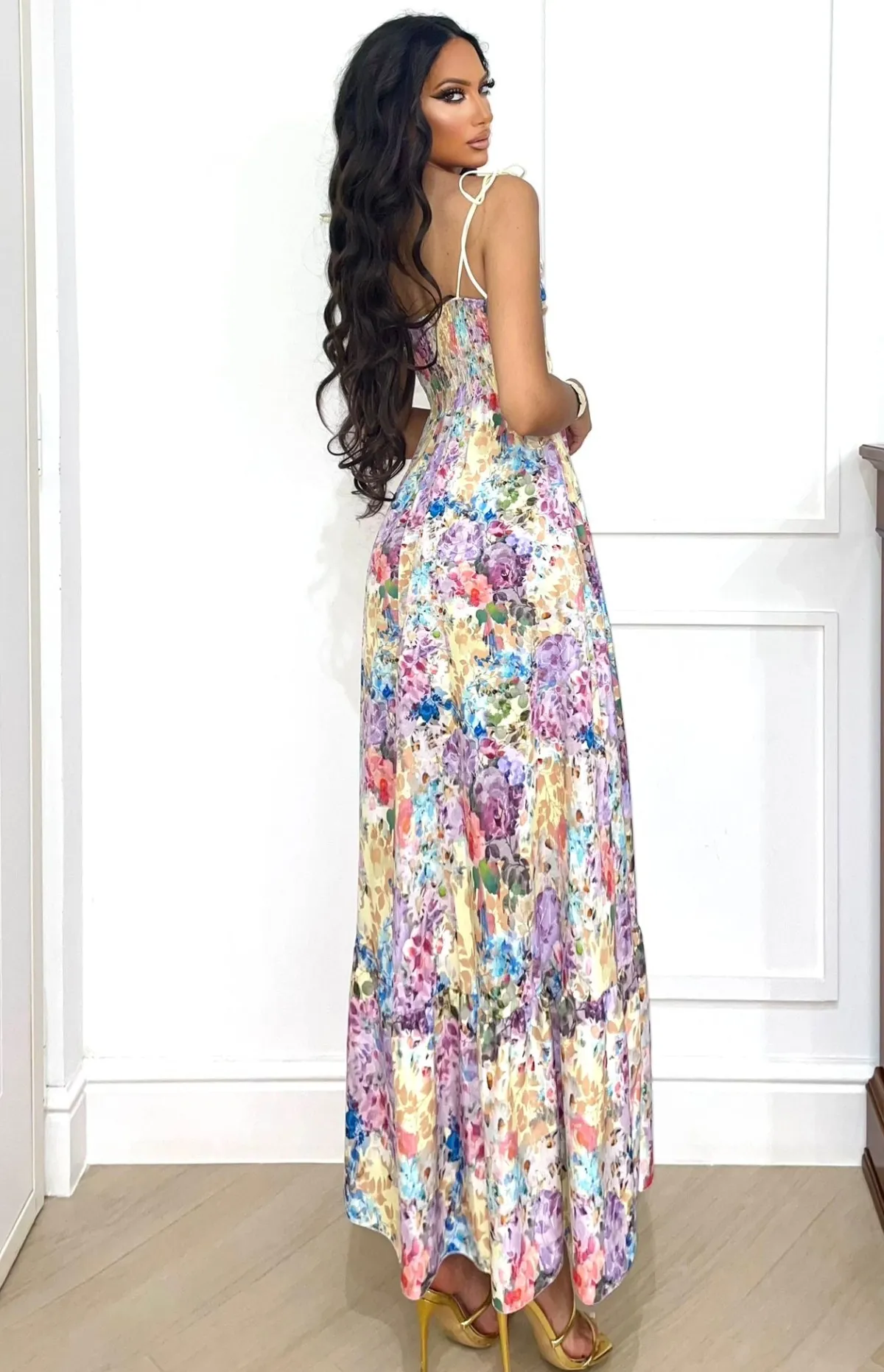 Outlet Abito Flower colours lungo Abiti