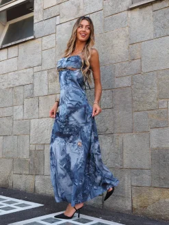 Online Abito jeans con spille Abiti