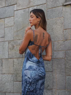 Online Abito jeans con spille Abiti