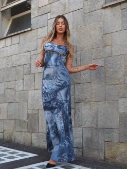 Online Abito jeans con spille Abiti