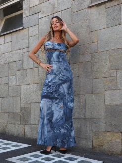 Online Abito jeans con spille Abiti