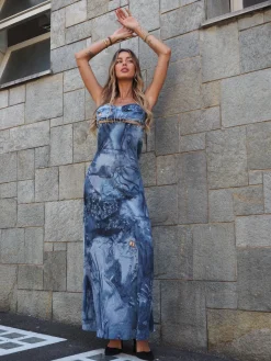 Online Abito jeans con spille Abiti