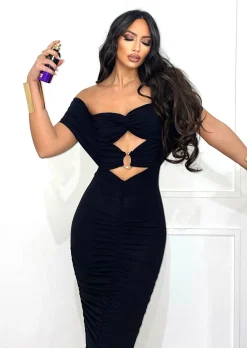 Online Abito midi con anello e choker al collo Abiti