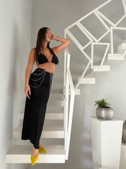 Hot Abito Midnight Chains Nero Abiti