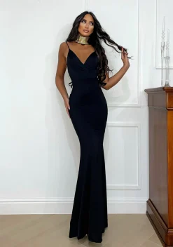 Clearance Abito sirena bretellina nero Abiti