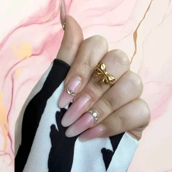 Hot Anello fiocco oro Orecchini