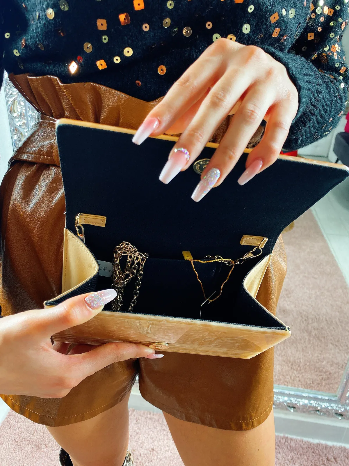 Hot Bag in plexi oro Borse