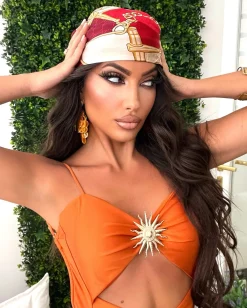Clearance Bandana rosso fantasia Bikini|Bikini
