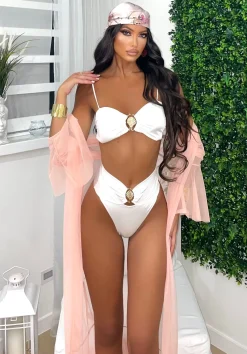 Clearance Bikini bianco con conchiglia Bikini|Bikini
