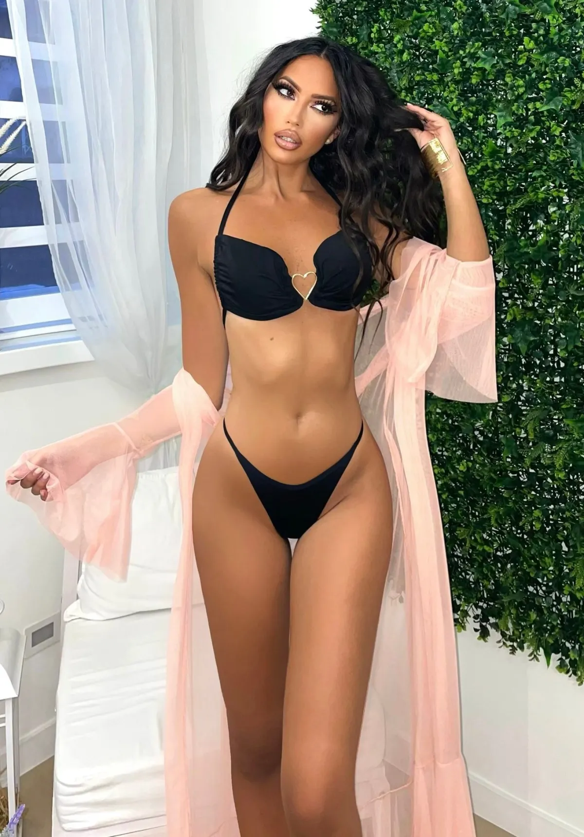 Clearance Bikini con cuore nero Bikini|Bikini