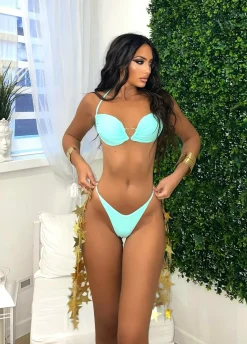 Online Bikini con cuore verde acqua Bikini|Bikini