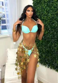 Online Bikini con cuore verde acqua Bikini|Bikini