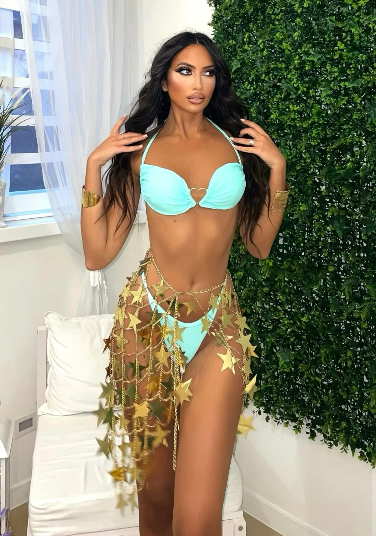 Online Bikini con cuore verde acqua Bikini|Bikini