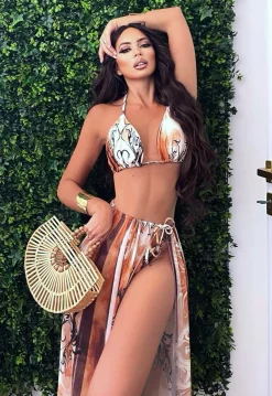 Fashion Bikini tre pezzi etnico con gonna Bikini|Bikini