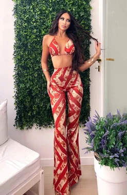 Outlet Bikini tre pezzi etnico con pantalone Bikini|Bikini