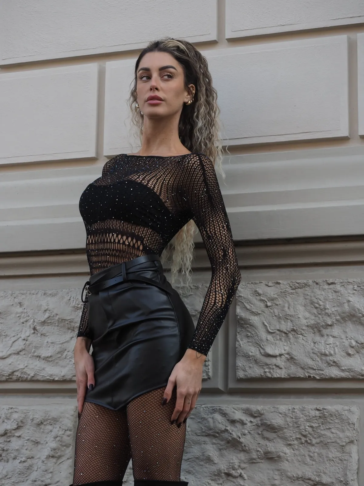 Best Body a rete con strass Body