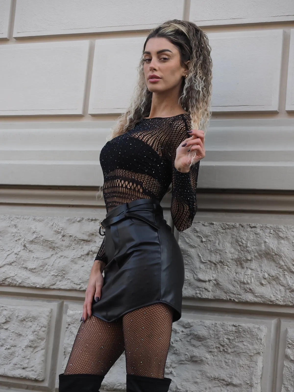 Best Body a rete con strass Body