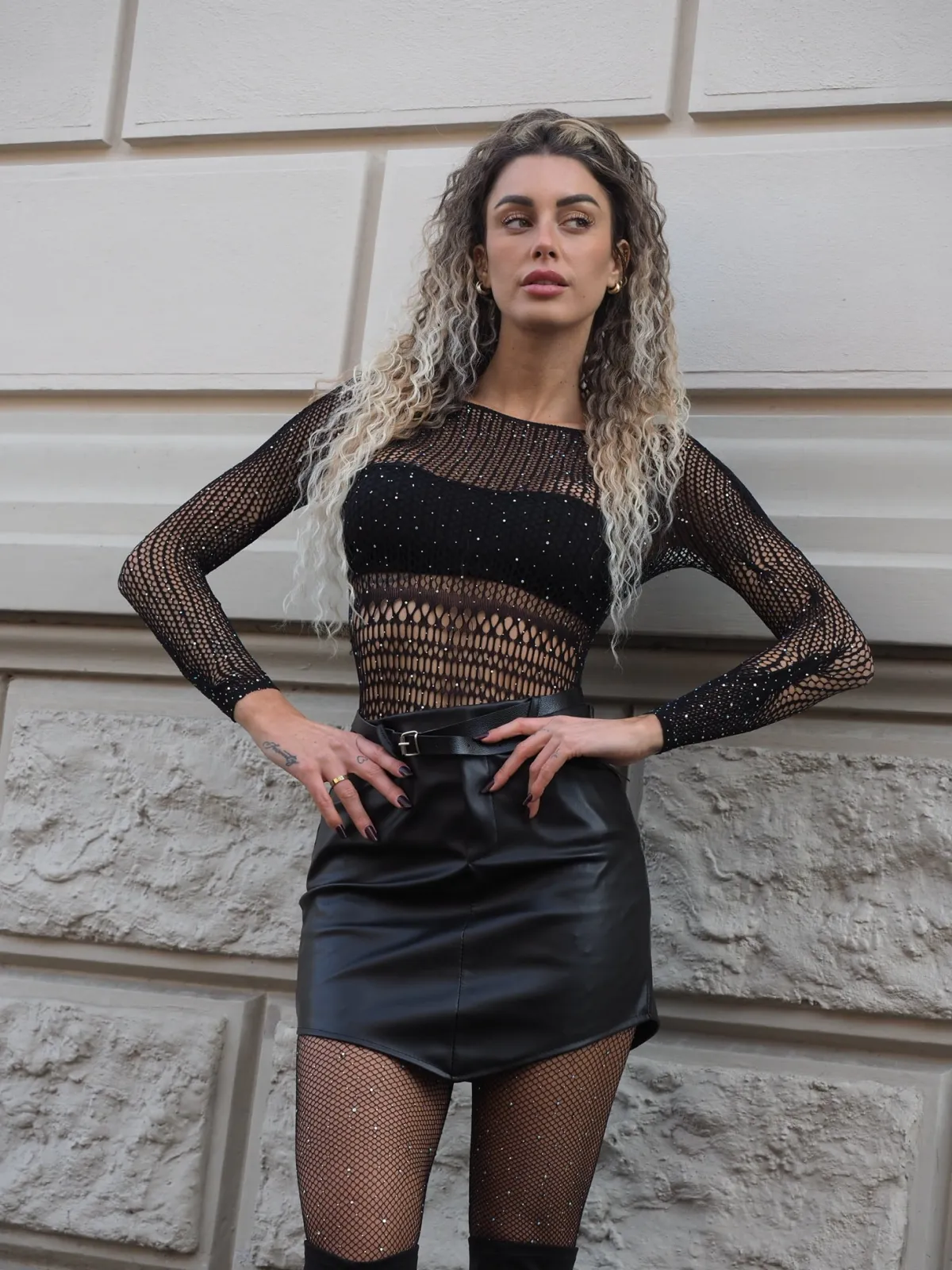 Best Body a rete con strass Body