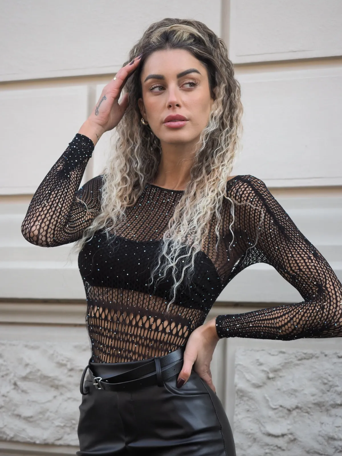 Best Body a rete con strass Body