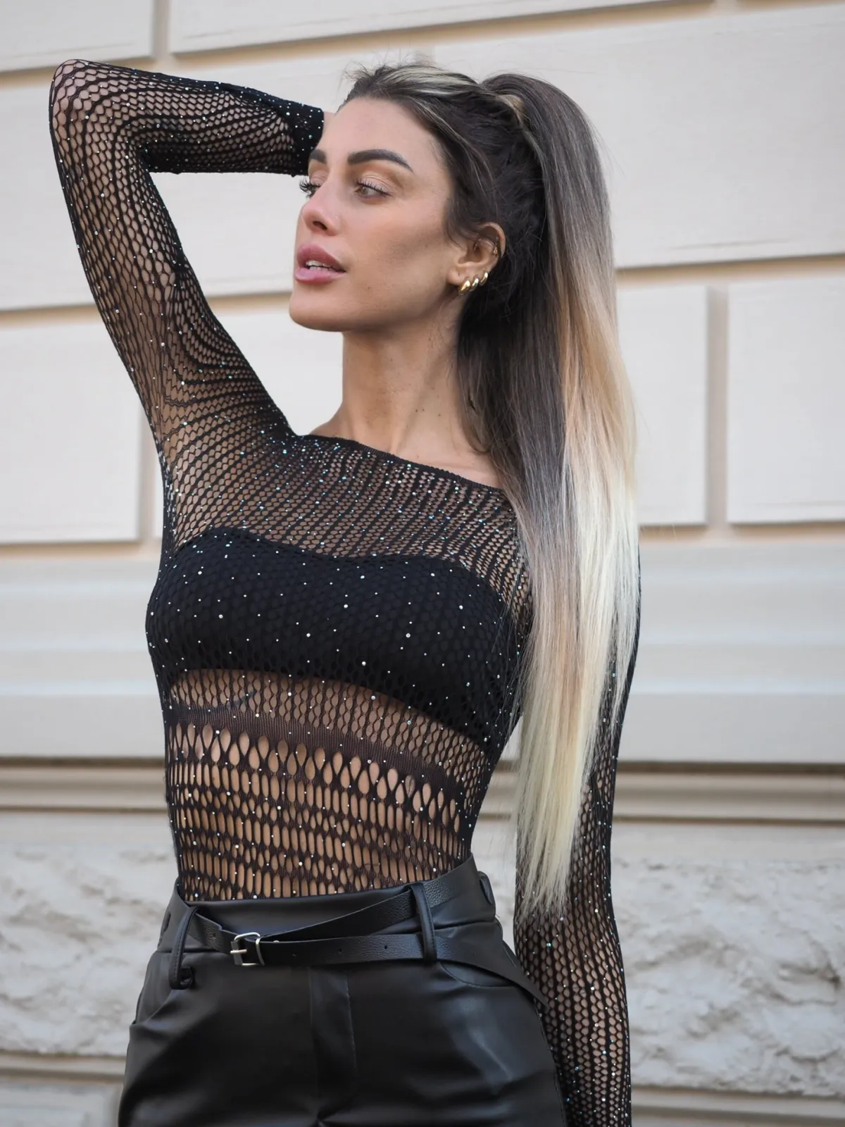 Best Body a rete con strass Body