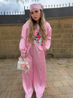 Sale Bomber e pantalone rosa Pantaloni|Giacche E Cardigan