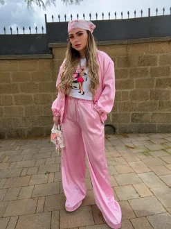 Sale Bomber e pantalone rosa Pantaloni|Giacche E Cardigan