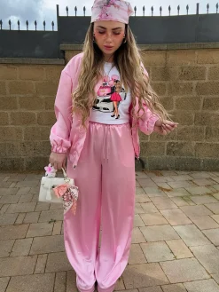 Sale Bomber e pantalone rosa Pantaloni|Giacche E Cardigan