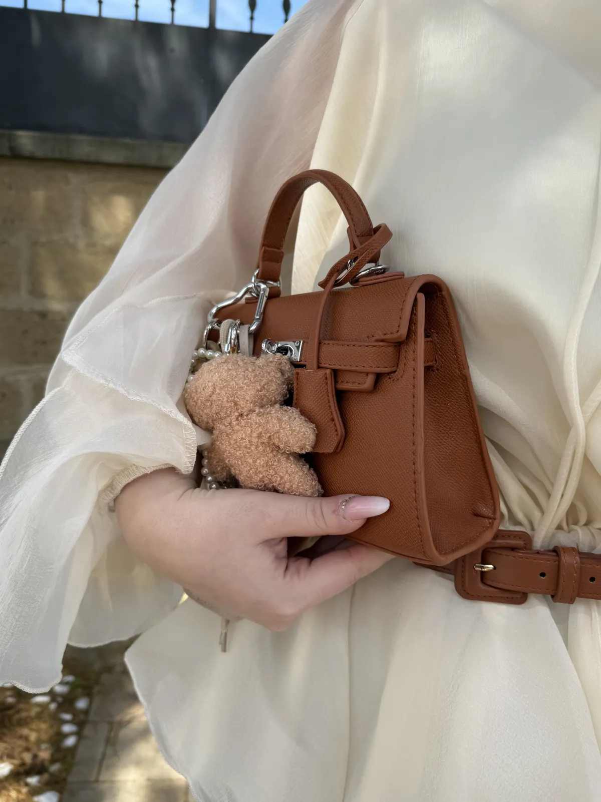 Outlet Borsa vintage camel Borse