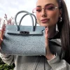 Best Borsa vintage jeans con strass Borse