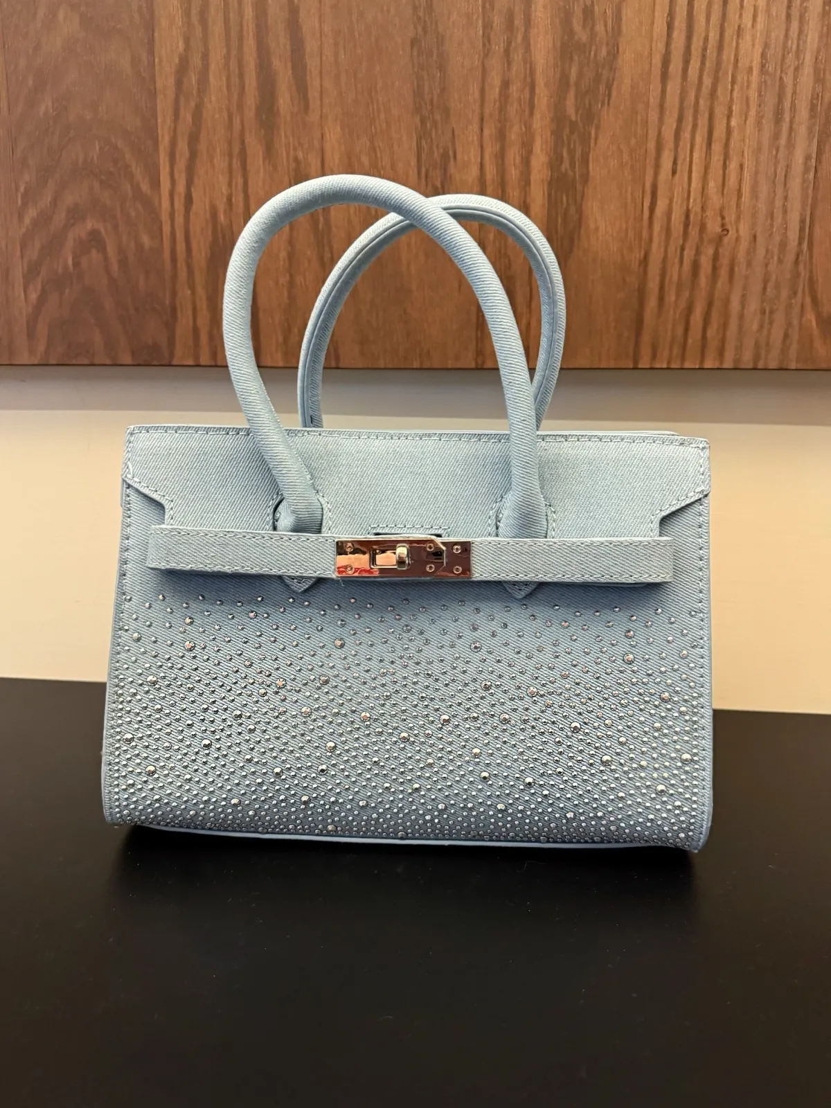 Best Borsa vintage jeans con strass Borse