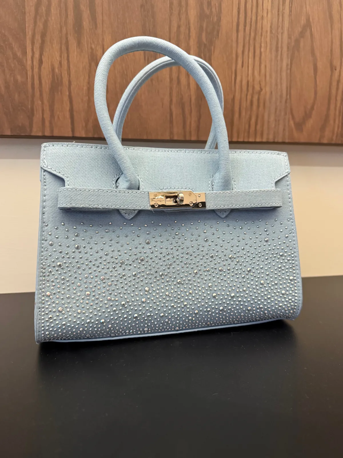 Best Borsa vintage jeans con strass Borse