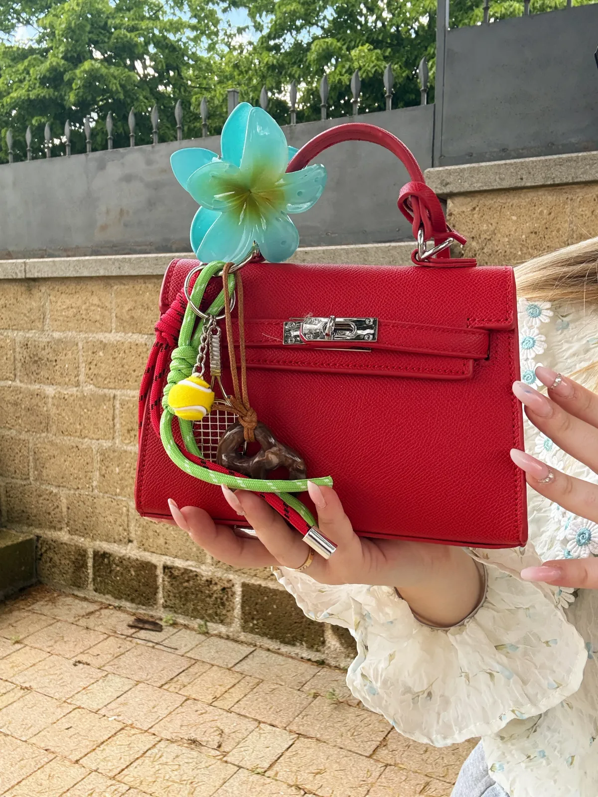 Clearance Borsa vintage rossa Borse