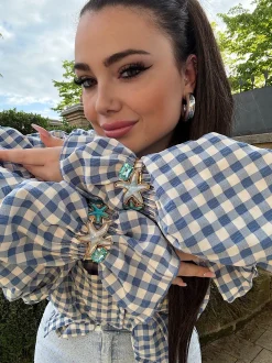 Clearance Bracciale con stelle celeste Orecchini