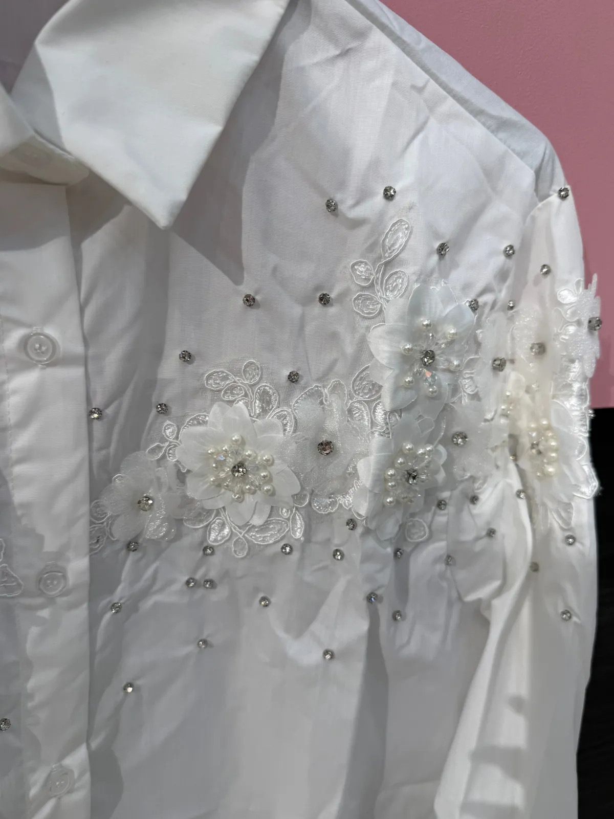 Discount Camicia con fiori ricamati Bluse & Top