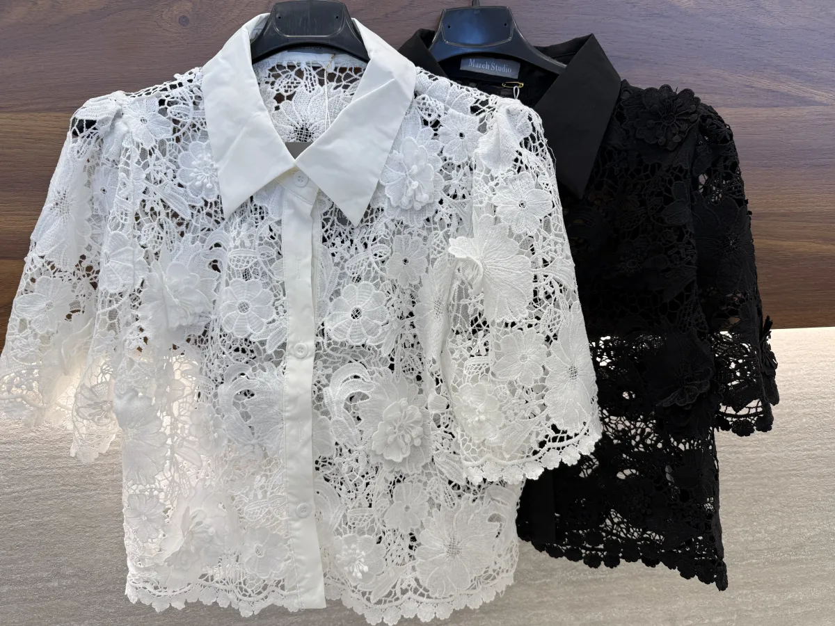 Best Camicia con pizzo e fiori Bluse & Top