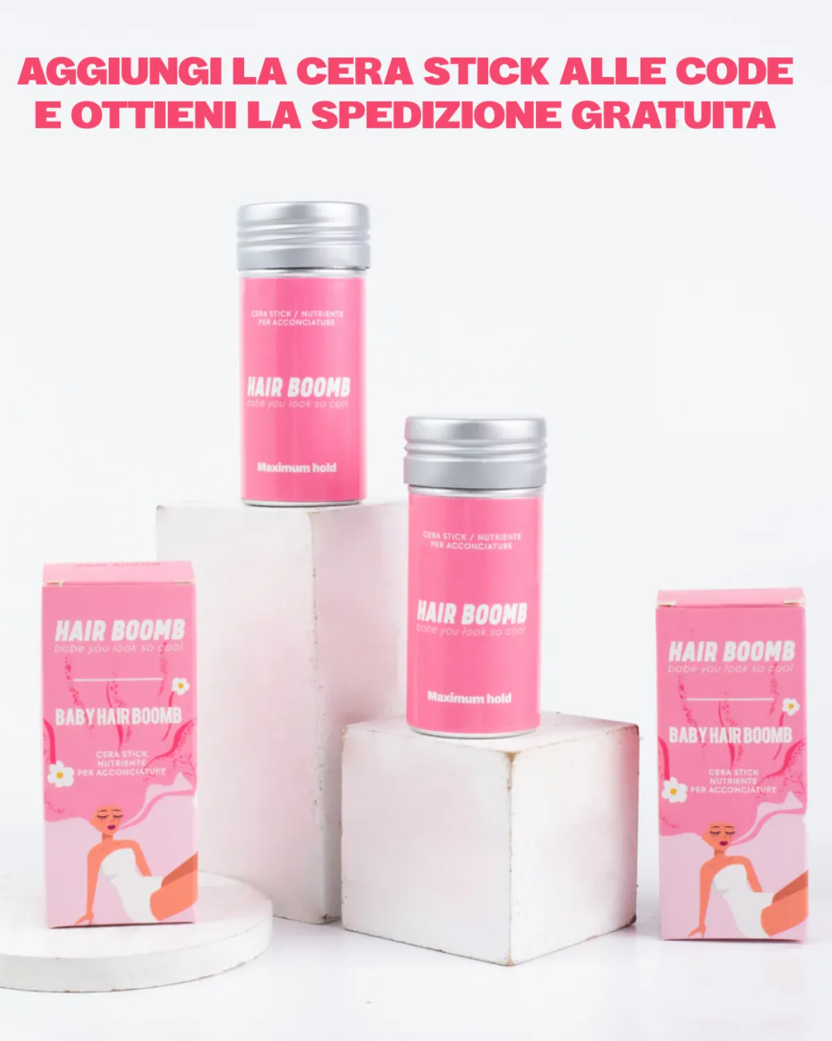 Hot Cera Stick Baby Hair Boomb per una coda perfetta + pettine in omaggio Accessori Per Code|Quali Prendere: