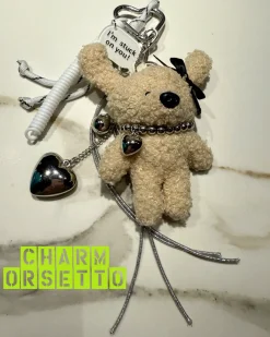Outlet Charm per borsa orsetto beige Charm Per Borse